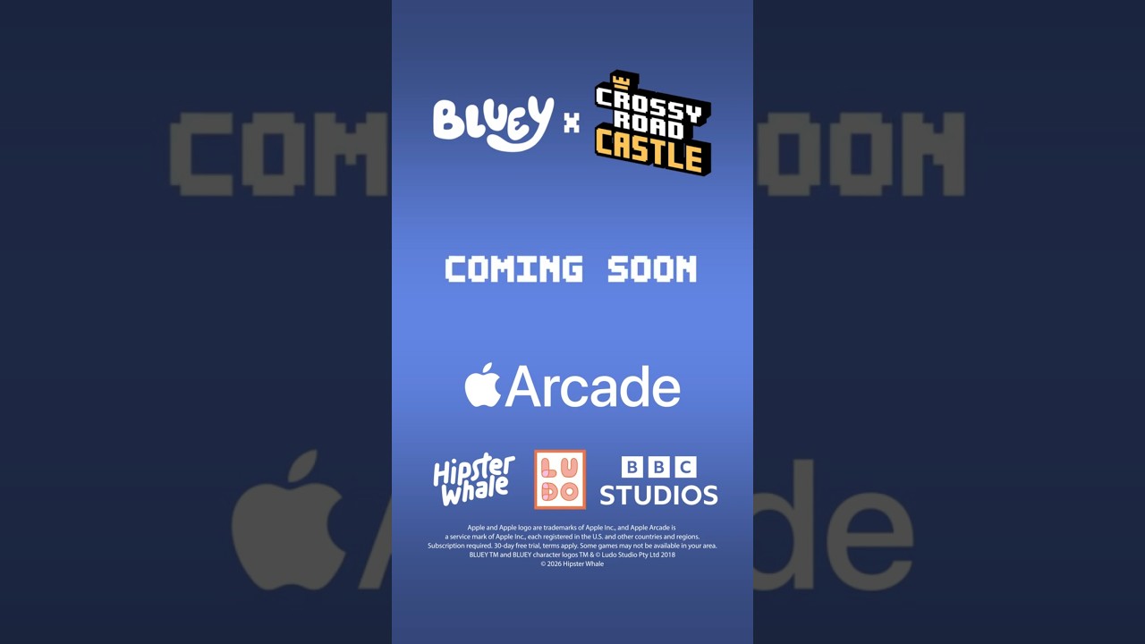 Wackadoo! Try the obstacle course at Bluey’s House in Crossy Road Castle - May 21 on Apple Arcade!