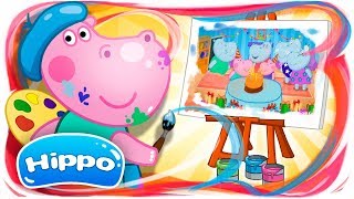 Hippo 🌼 Jogos Kids 🌼 Livro de colorir 🌼 Desenho animado Revisão do Jogo screenshot 1