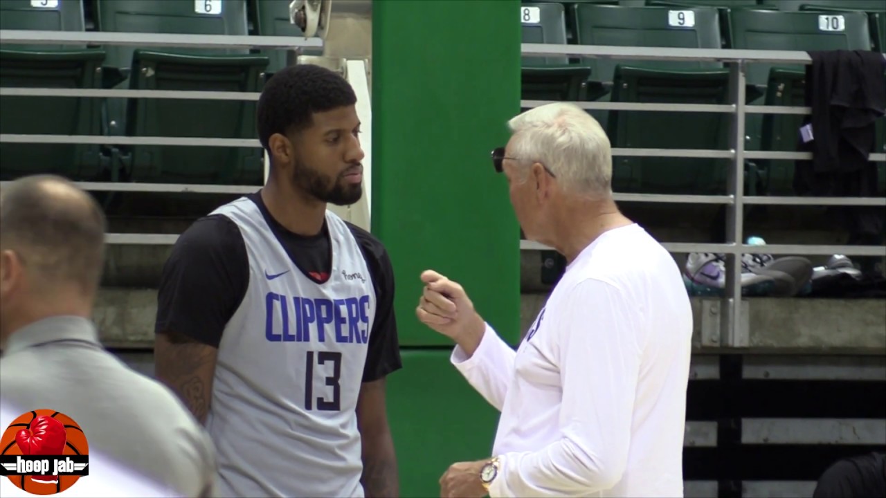 Paul George Post Practice Shooting Workout; Gets Advice From Jerry West. HoopJab NBA