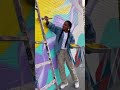 Painting a Giant Mural in 21 Seconds 🎨✨ #motivation #rap #freestyle #rapper #love