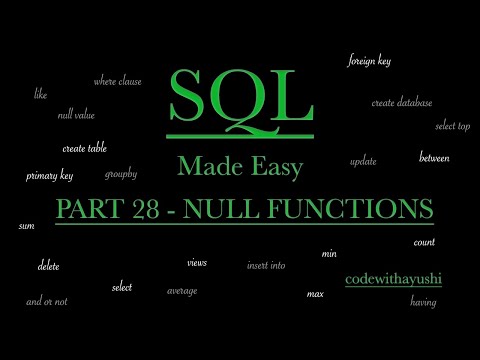 SQL NULL FUNCTIONS