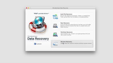 Resume Recovery of Wondershare Data Recovery for Mac