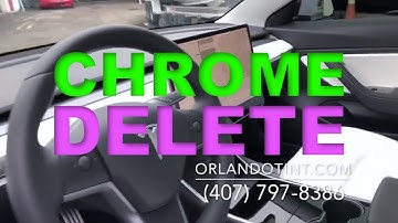Tesla Model 3 Chrome Delete & Window Tint in Orlando Florida