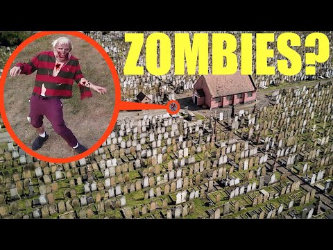 you will not believe what my drone found at this abandoned Zombie apocalypse ghost town graveyard