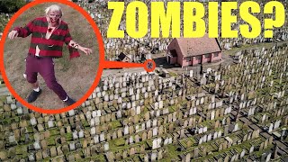 you will not believe what my drone found at this abandoned Zombie apocalypse ghost town graveyard