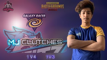 TOP 5 CLUTCH BY GXR MJ BGMI ||MJ 1v4 against india