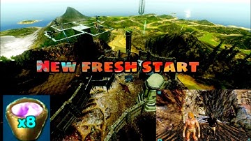 [ Ark Mobile New fresh start PvP Day1 Base build and tames