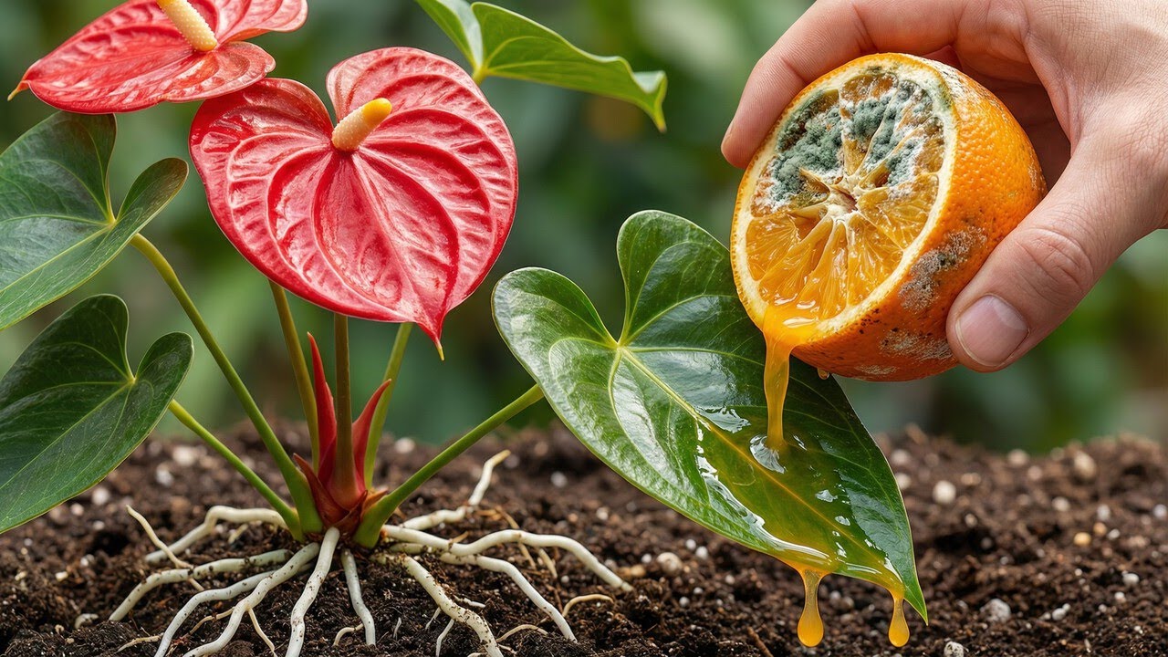 I used a rotten orange! My Anthurium has sprouted and bloomed all year round.