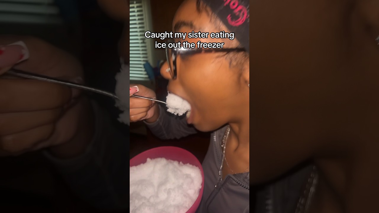 Caught my sister eating out the freezer!! ❄️ 