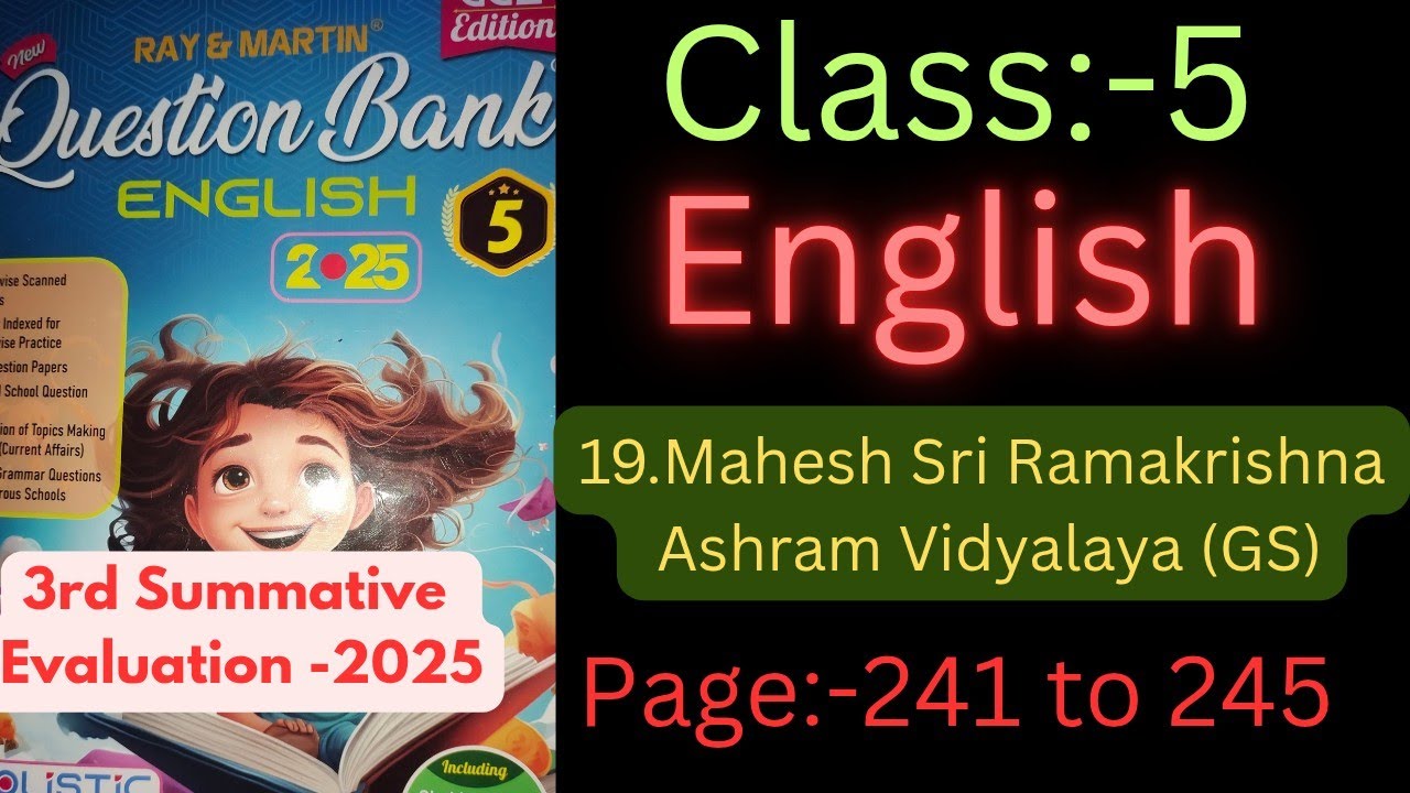 RAY MARTIN QUESTION BANK2025 English CLASS5 model19