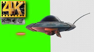 UFO Laser Shooting | Sci-Fi 4K Green Screen