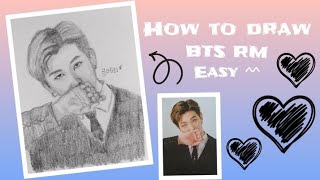 BTS Drawing | Bts leader RM sketch || How to draw BTS Namjoon