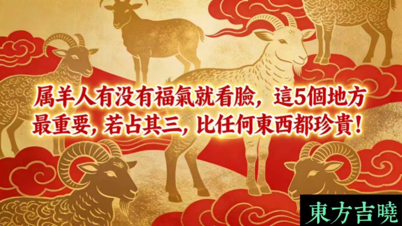 屬羊人有沒有福氣就看臉，這5個地方最重要，若占其三，比任何東西都珍貴！#運勢 #財富 #貴氣
