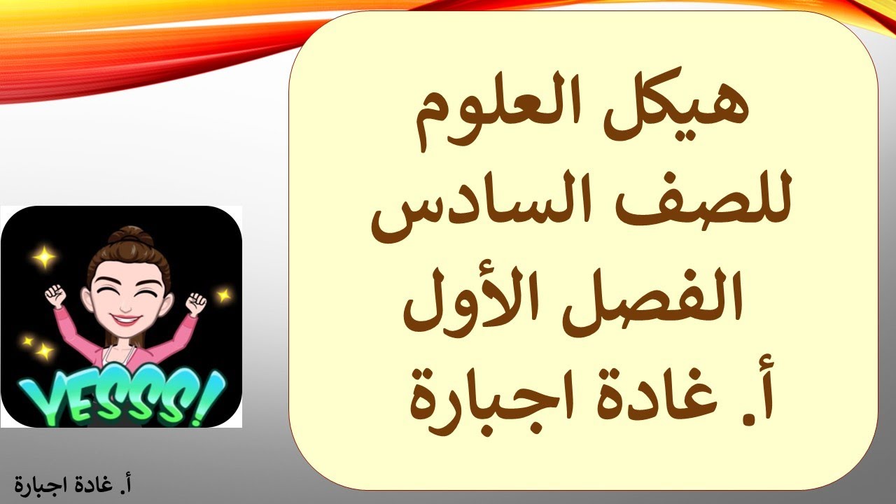 2025 2024هيكل للفصل الأول الصف السادس