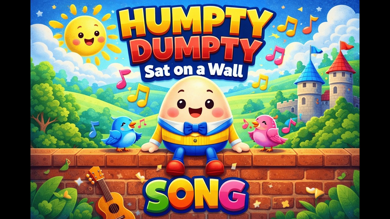 Humpty Dumpty Sat on a Wall | 3D Animated Nursery Rhyme for Kids | @tinytoesrhymescount