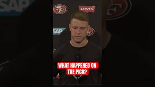 Christian McCaffrey blames himself for interception #49ers #cmc #brockpurdy