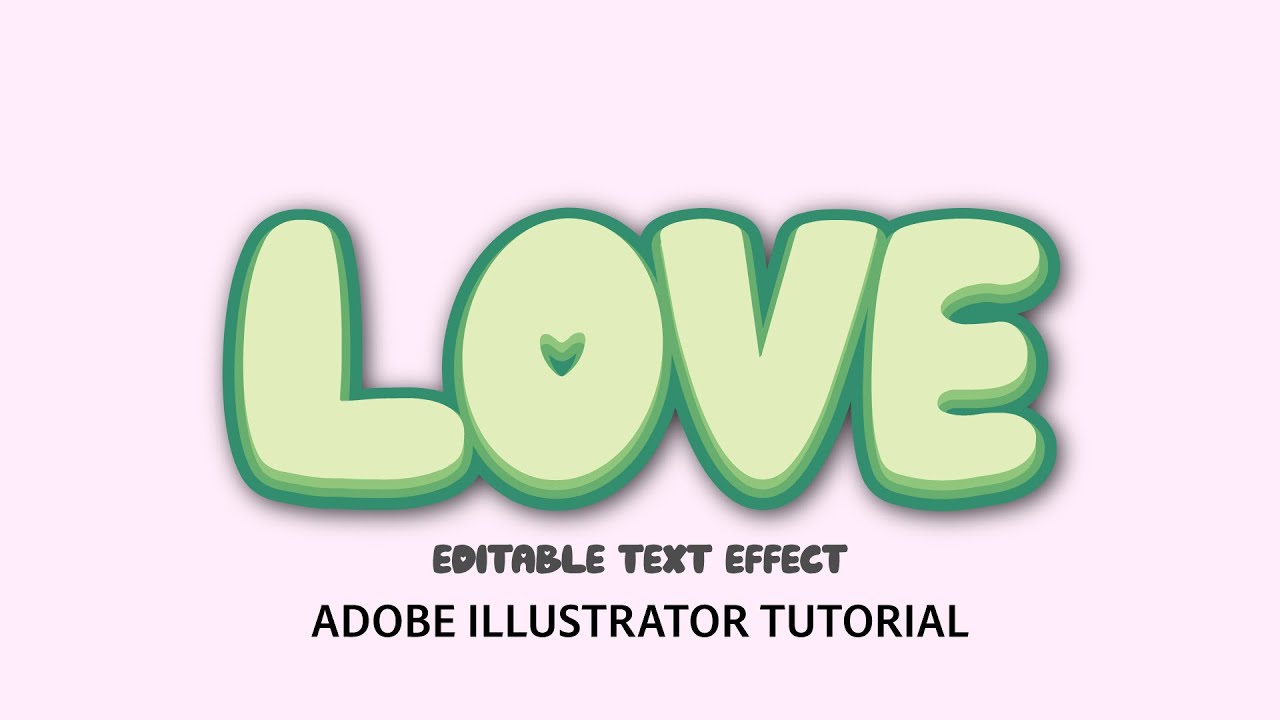Text Effect in 2 Minute- Adobe Illustrator Tutorial - YouTube