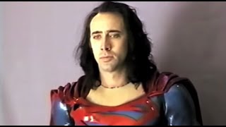 Superman lives starring nicolas cage and directed by tim burton would
have been weird- rainbow hologram suits, a depressed alien-like
kal-el, other depar...