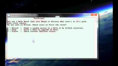 First C++ Textbased Game