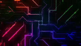 Rainbow Colorful Circuit Electric Lines | 4K Relaxing Screensaver