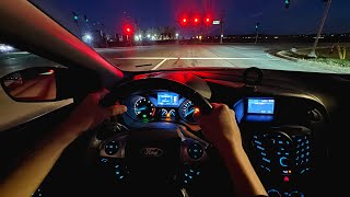 2012 Ford Focus SE Hatchback Night Drive - POV Test Drive