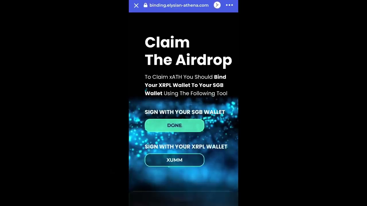 ELS Elysian Athena $xATH Airdrop Xumm Wallet Bifrost Wallet XRP-SGB Binding  Method - YouTube