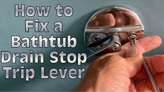 How to fix and rehab a 50 year old bathtub triplever drain stop with broken screws.