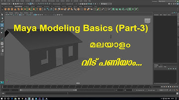 Maya Modeling Basics Part 3 | Building a House | Malayalam