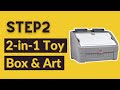 Step2 2in1 toy box  art lid  plastic toy  art storage container