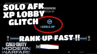 MW GLITCHES *NEW* SOLO AFK XP LOBBY GLITCH UNLIMITED AFTER PATCH 1.08 PS4