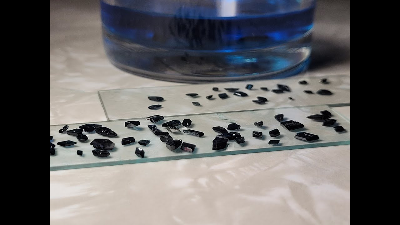 Copper acetate crystals from household ingredients (with microscopy