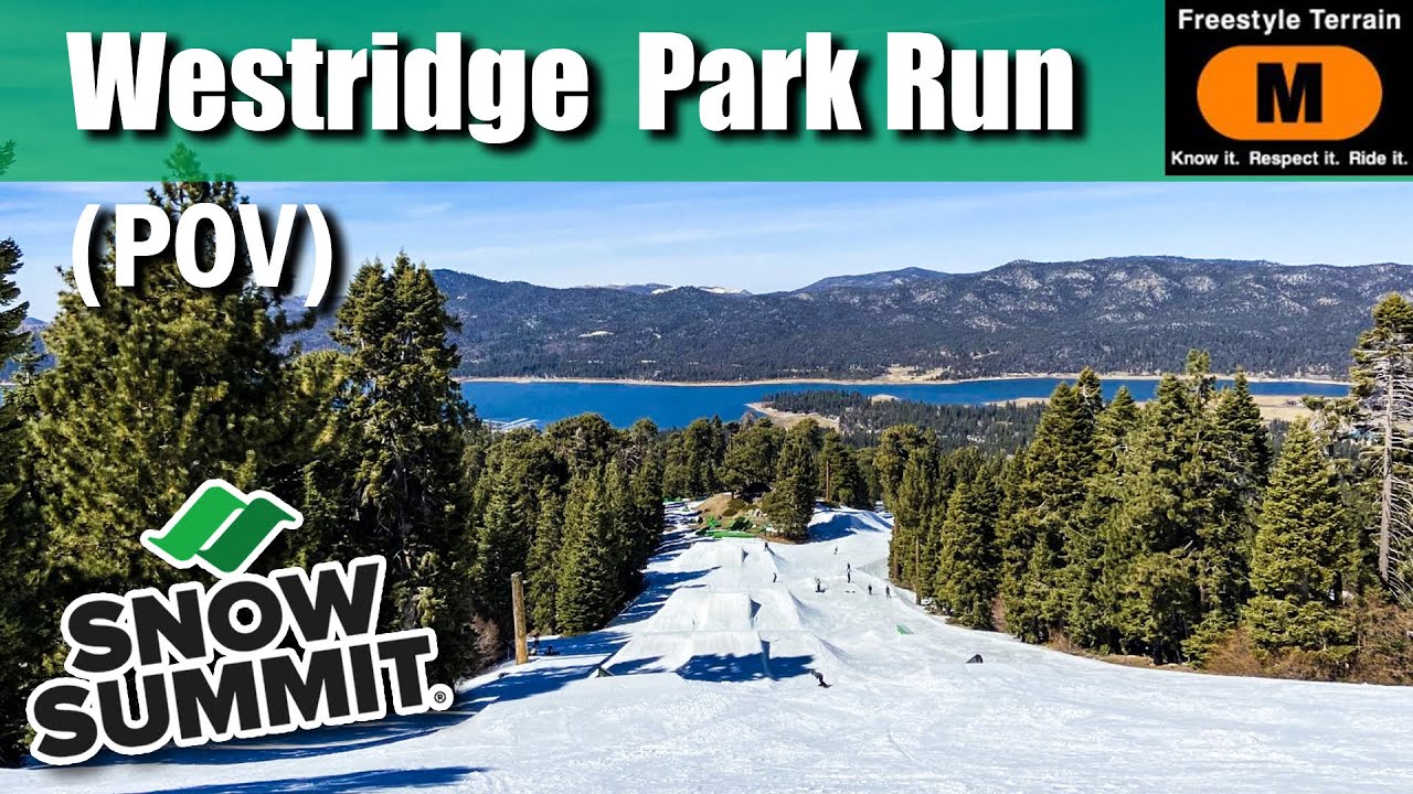 Snowboarding at Snow Summit(Big Bear), CA Westridge Park Run (POV