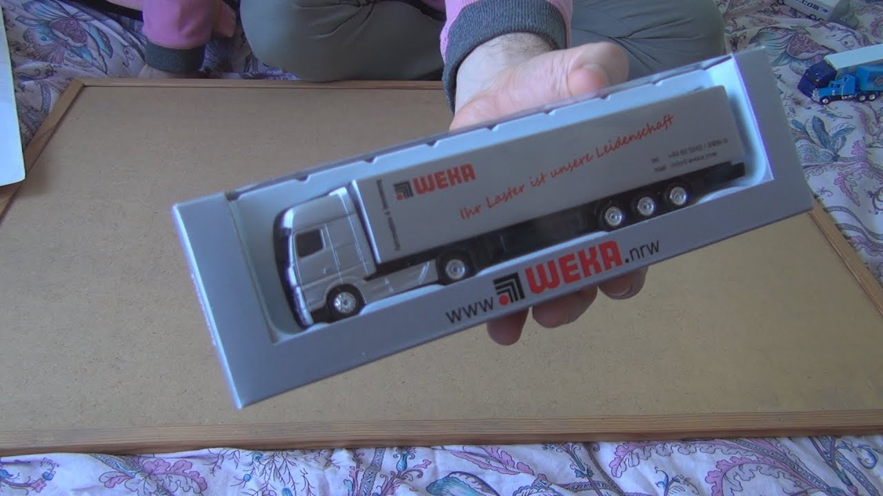 Camion Miniature GRELL 1/87 Mercedes Actros - Remorque Heimat Ilebruger - Occasion Sans Boîte