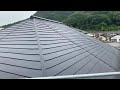 スレート瓦　屋根飛散防止　板金工事　完成