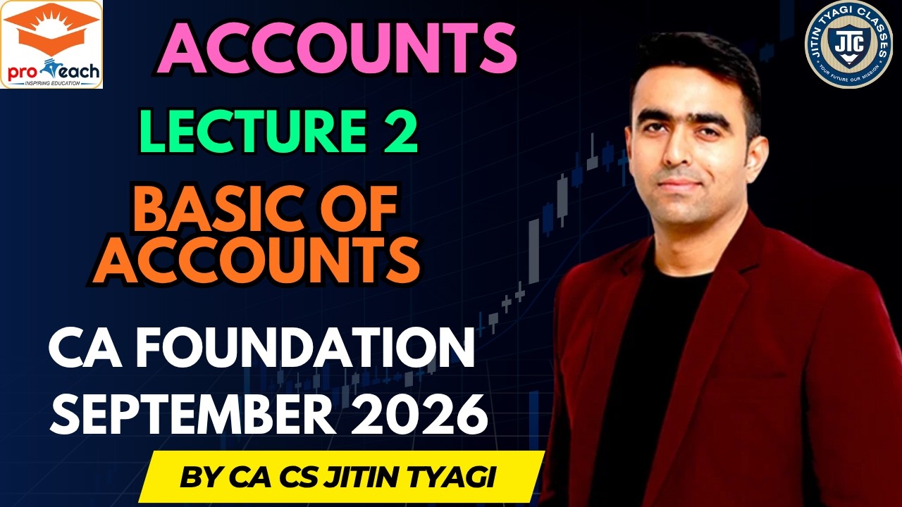 LECTURE 2 BASIC OF ACCOUNTS CA FOUND SEP 26 - YouTube