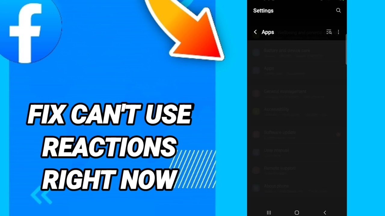 How to fix can't use reactions right now On Facebook