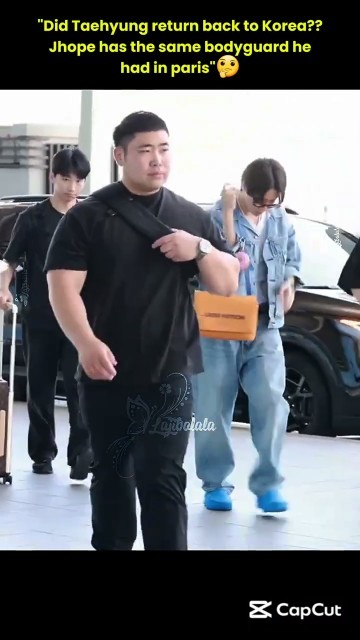 Did Taehyung return back to Korea..🤔 bro the bodyguard 🤷‍♀️ #jhope #taehyung #youtubeshorts