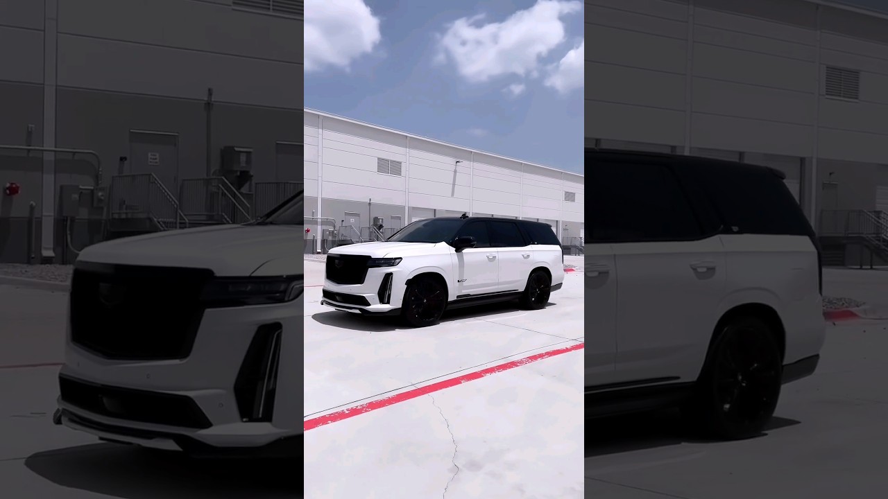 2023 cadilac escalade sport platinum doing burnout and nice sound 🔥 🔥