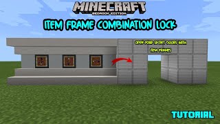 How To Make Item Frame Combination Lock | Tutorial | English | All Versions