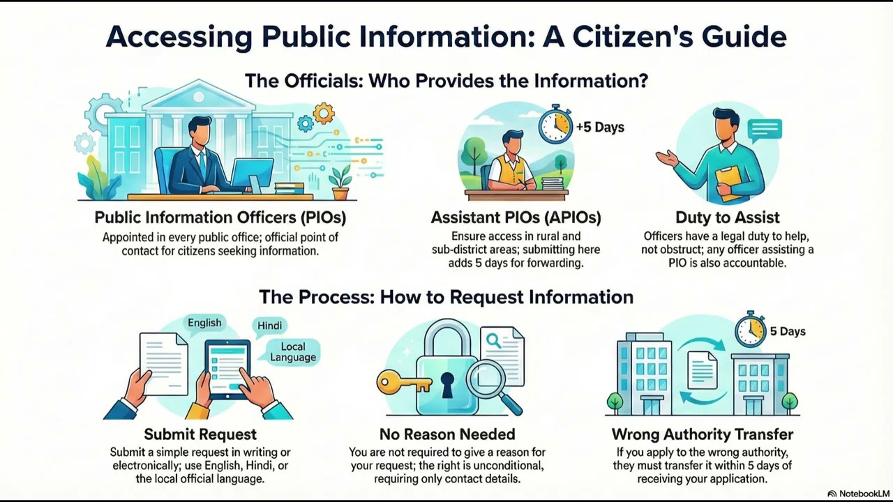 RTI Act, 2005 – Sections 5 & 6 | Public Information Officers Audio Explanation / Discussion in Hindi