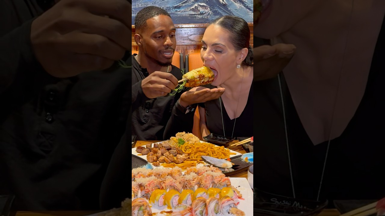 LOOK how She HANDLE SUSHI ROLL on the STICK 