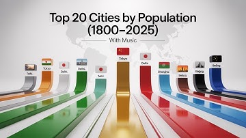 Top 20 Cities by Population (1800–2025) 🏙️ | The Rise of the World’s Megacities