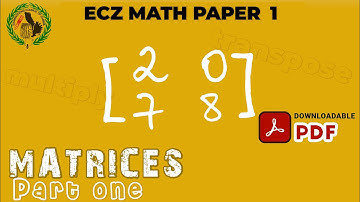 Transpose of a Matrix & Matrix multiplication | Matrices Exam Revision