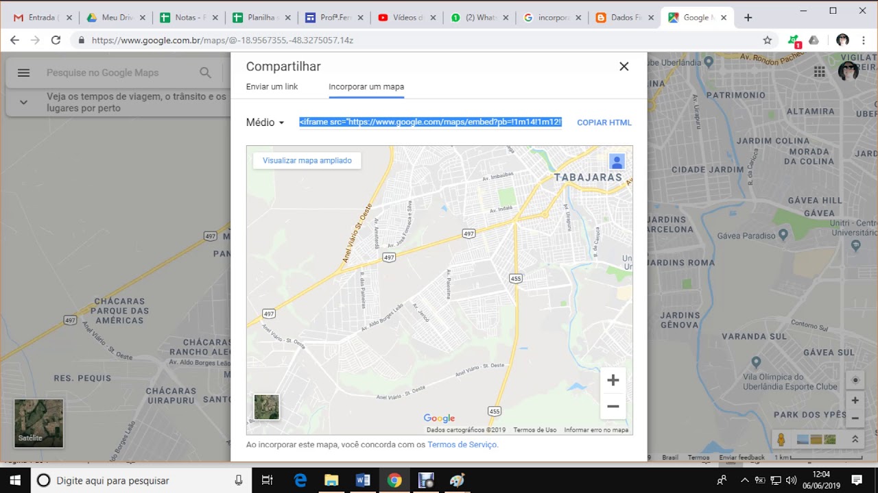 Inserir código do MAPS no site - YouTube