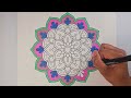 Relaxing Pastel Mandala Coloring Page