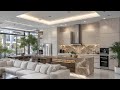 Sleek Modern Kitchen Design: Open Layout Interior with Wide Walkways &amp; Better Flow