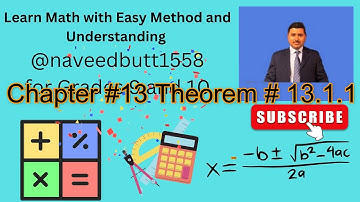 Math 9th Chapter # 13 Theorem # 13.1.1