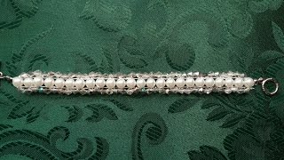 Swarovski and pearls bracelet . How to make a nice bracelet. DIY in less than 10 minutes