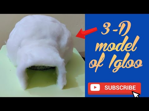 #3d model || 3d model of Igloo 😍 || इग्लू का मॉडल बनाने का आसान तरीका । @sumanart