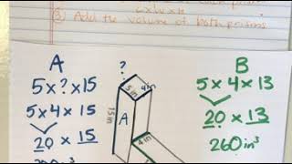 Distance Learning Week 2: Wednesday Volume of Irregular Rectangular Prisms